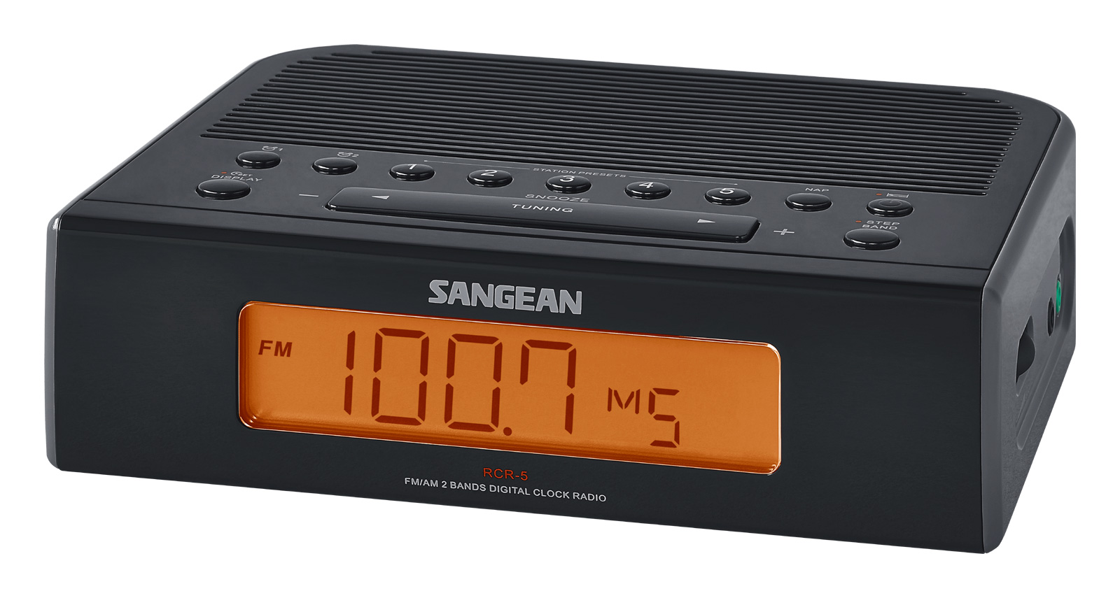 Radio réveil AM / FM Syntonisation numérique RCR-5 - RCR-5BK - Sangean