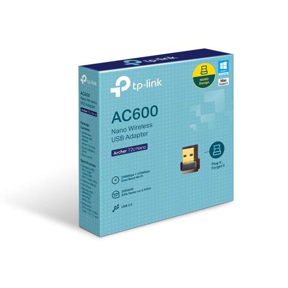 ADAPTATEUR NANO USB 2.0 SANS FIL DOUBLE BANDE AC600